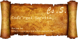 Csörgei Sarolta névjegykártya