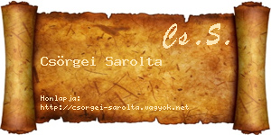 Csörgei Sarolta névjegykártya