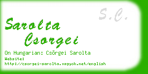 sarolta csorgei business card