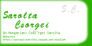 sarolta csorgei business card